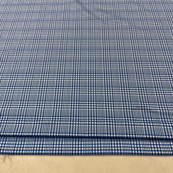 DONALD ROSS Mens Sz L Blue White Plaid Short Sleeve Golf Polo Shirt Nemacolin CC - Picture 5 of 9